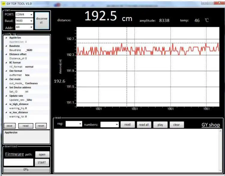 GY-TOF1M TOF Infrarot-Laser-Entfernungsmessmodul, Time-of-Flight-Entfernungssensor, IIC/Serieller Anschluss – Detail 7