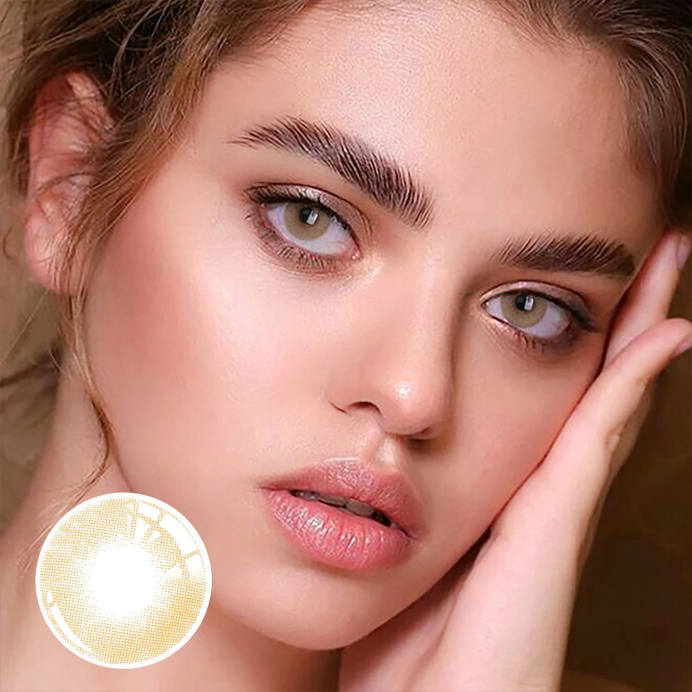 Bio-essence 1 Paar farbige Kontaktlinsen für Augen, graue Augenkontaktlinsen, blaue Linsen, natürliche Modelinsen, kosmetischer Augenkontakt – Detail 16