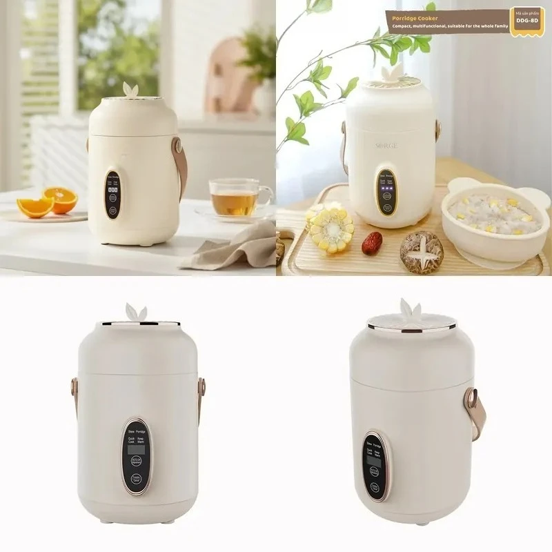 Multi-stainless steel saucepan, rice cooker, smart cooking soup pot, preset timing cooker, household 0.8L