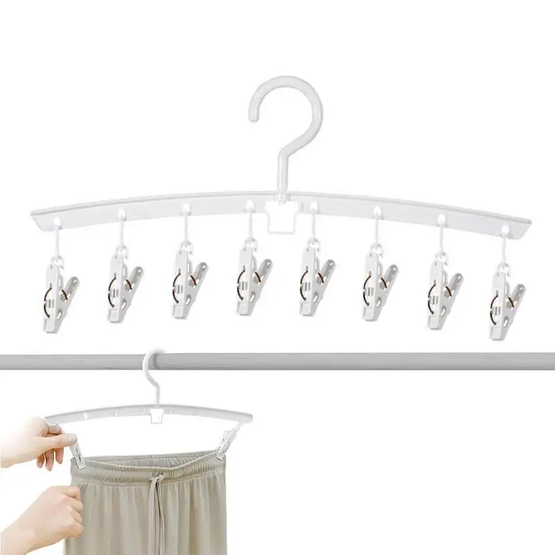 Foldable Laundry Hanger Drying Rack Laundry Clip With Clips Clip Hanger Drip Drying Hanger Swivel Hook Portable Folding Drying