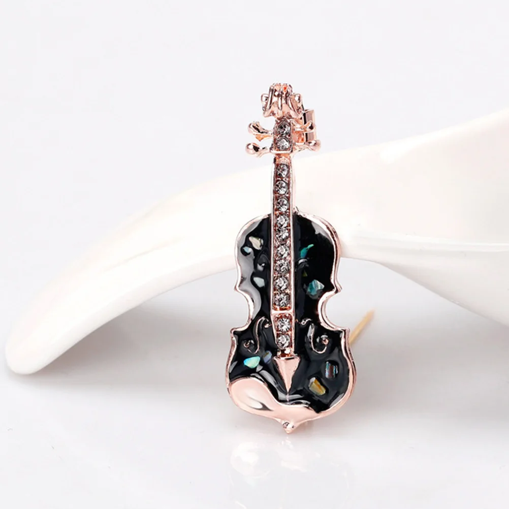 

1Pcs Retro Violin Brooch Pin Fashion Enamel Lapel Pin Chic Decoration for Party Gift Badges Gift Enamel Brooch