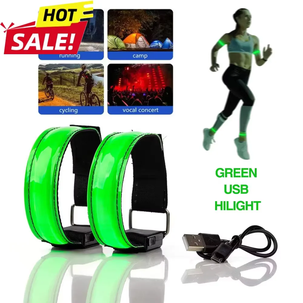 

1 шт. USB LED-фонарь-браслет для запястья/запястья/лодыжки, светящийся, для бега, езды на велосипеде, активного отдыха, ночного бега, для безопасности, с USB-зарядкой Быстрая доставка 4-6 дня Прибытие