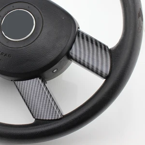 Botão do volante do carro painel capa guarnição adesivo para volkswagen polo novo acessórios polo 12 principais vendas emblema vw polo 2007 - №5