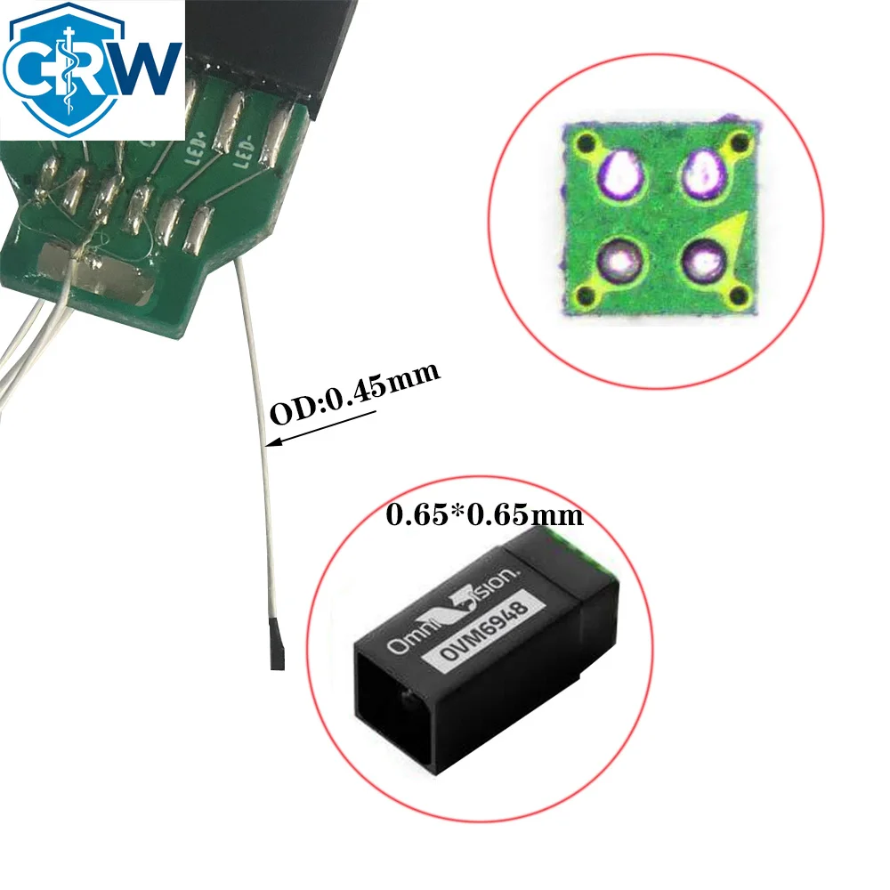 CRW 1 mm Ent 3.8mm ID1.4mm 380mm 400x400p Veterinary USB lemo Flexible Medical   OVM6948 USB OVM6946 OCHTA10 0.65x0.65mm