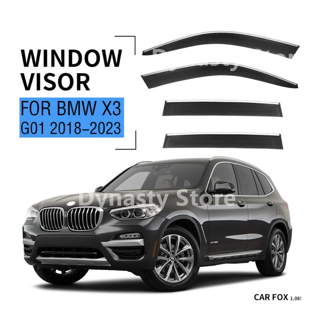 

Car Window Visor Waterproof Protect Sunny Rainy Shelter Auto External Accessory For BMW X3 2018-2024