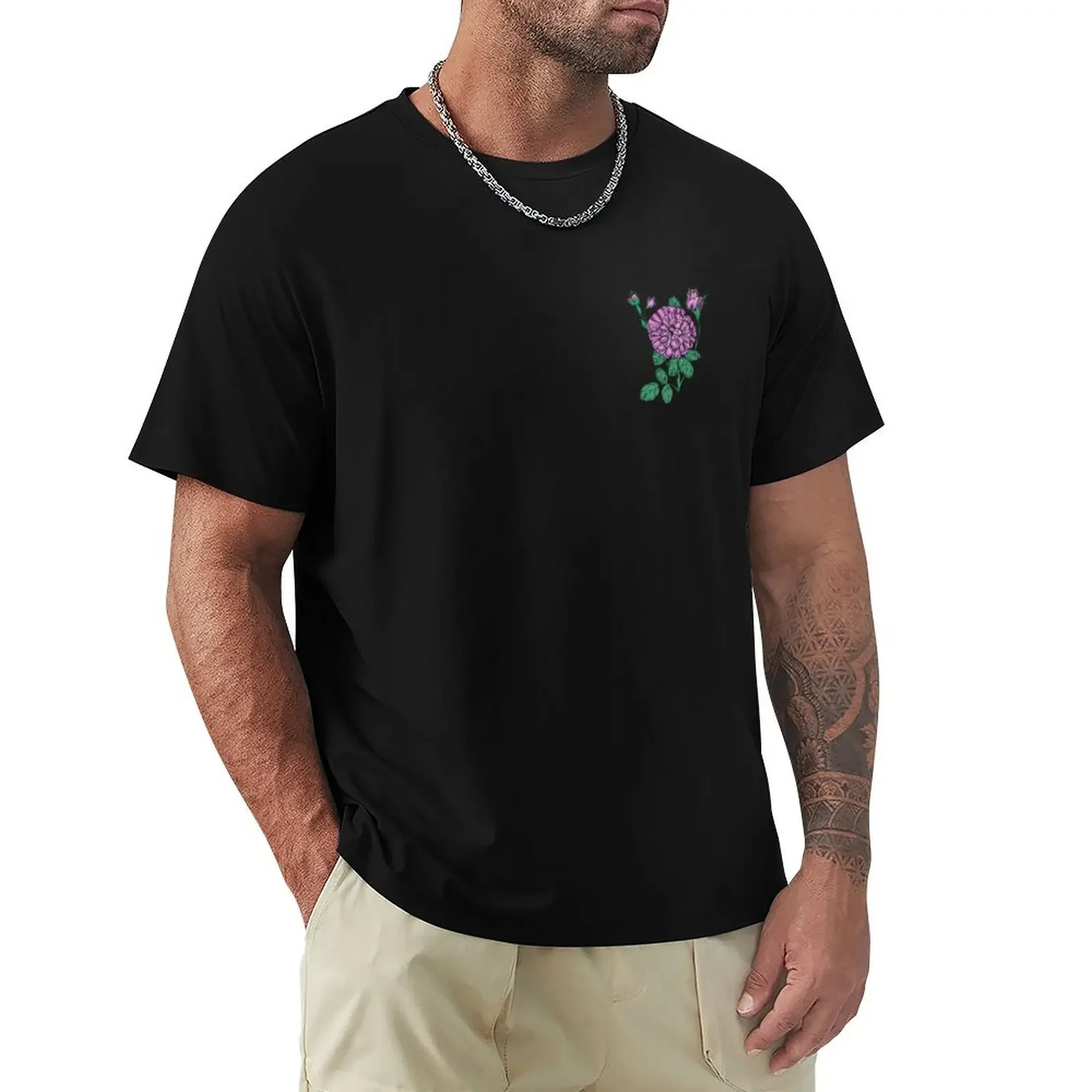 Purple Rosette Rose Bloom Very Full 40+ Petals In 3+ Rows T-Shirt boys whites custom shirt customs mens clothes