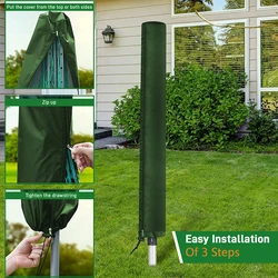 Rotary Washing Line Cover Waterproof Rotary Dryer Cover Clothes Airer with Zip Airer Garden Parasol Protector New 4 Colors