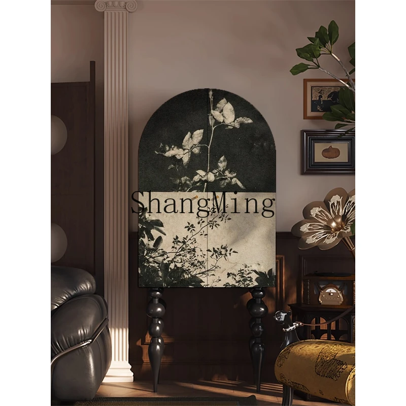 

SM antique solid wood chest, living room, bedroom, storage cabinet, sofa next to the wall