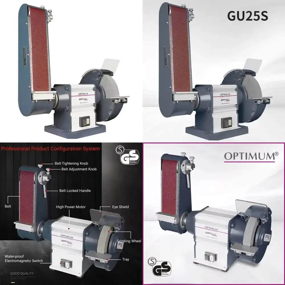 

CE Approved 1500W OPTIMUM GU25S Industrial Electric Belt Sander Strip Sander for Woodworking for Home and Workshop