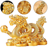 2024 Feng Shui Dragon Statue Attract Wealth Chinese Dragon Figurines Good Luck Dragon Figurine Ornament Desktop Decoration