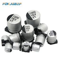 SMD Electrolytic Capacitor 2.5V 4V 6.3V 10V 16V 25V 50V 100V 1uF 2.2uF 4.7uF 10uF 33uF 47uF 100uF 220uF 330UF 470uF 1000uF