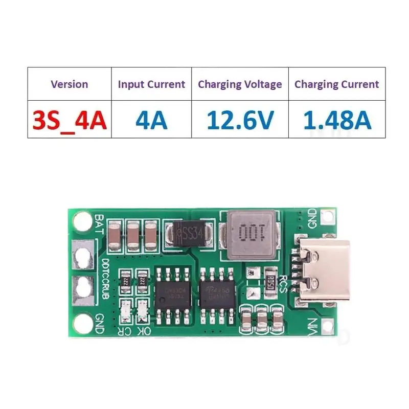 TypeC متعدد الخلايا 2S 3S 4S إلى 8.4V 12.6V 16.8V خطوة المتابعة دفعة يبو بوليمر ليثيوم أيون شاحن 7.4V 11.1V 14.8V 18650 بطارية ليثيوم