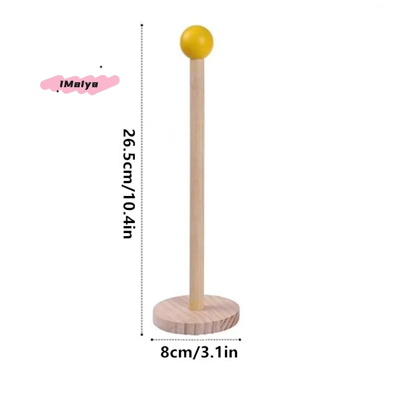M-Wood Tissue Holder Toilet Free-Standing Non-Slip Napkins Shelf Durable Roll Paper Storage Rack Dining Table Towel Tissue Rack view 6