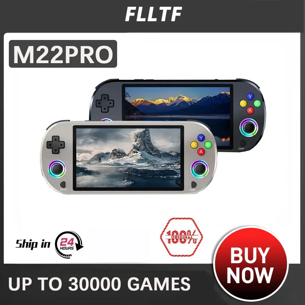 

128 ГБ новая портативная игровая консоль M22 Pro в стиле ретро 5,0-дюймовый IPS-экран 1920*1080 Поддержка дисплея LINUX Emelec подарок