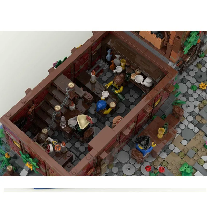 Een piraten eiland MOC- 126702   bouwsteenserie geruïneerd huis speelgoedmodel speelgoed DIY verjaardag kerstcadeaus