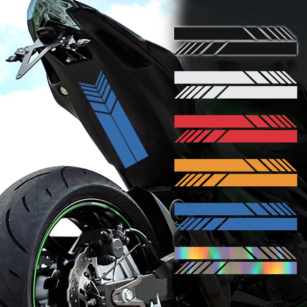 motorcycle Sticker Warning lines Sticker Car rearview mirror sticker Warning Reflective Sticker moto personality style Sticker