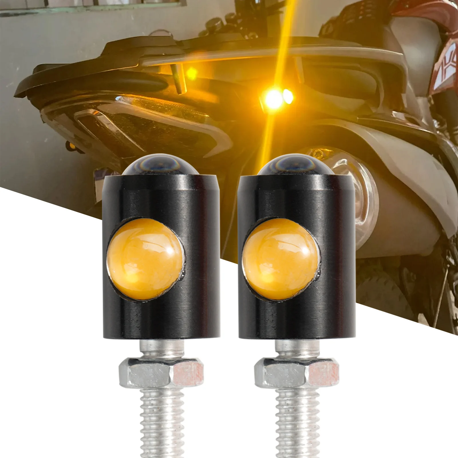 

12V Universal Eagle Eye Lights Amber LED Turn Signal Indicator Lamp Rear License Plate Light Scooter ATV Motorcycle Accessories