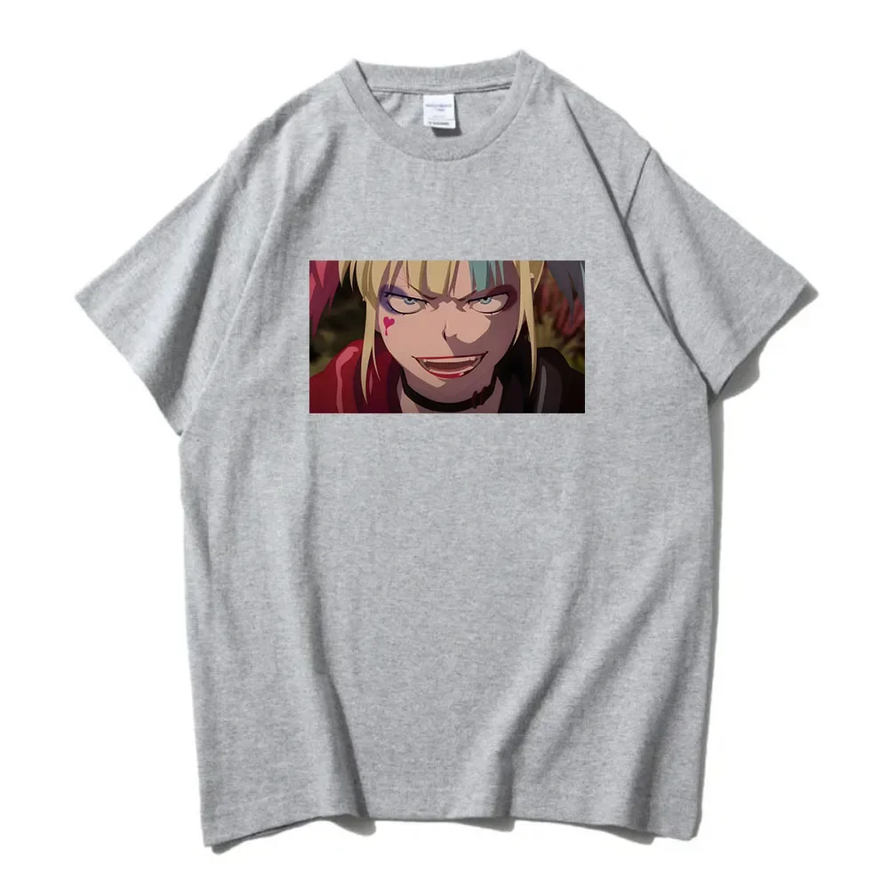 Anime Printing Tees Suicide-Squad ISEKAI T-shirt Camisetas Short Sleeve Cotton Unisex Tee-shirt Ropa Hombre Unisex Summer Tshirt image 2