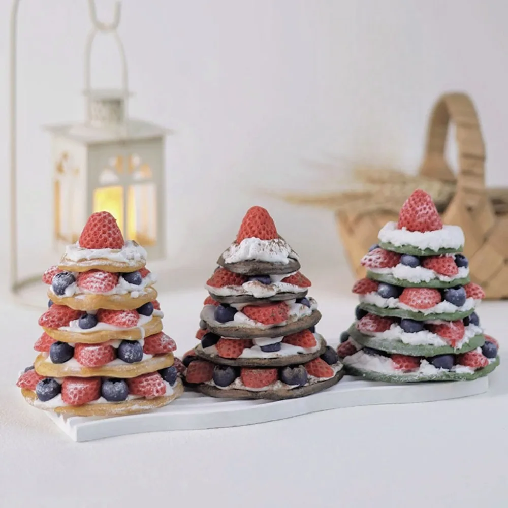 Christmas Tree Shaped Handmade Bath Soap Cute Food‑Style Decorative Soaps Unique Christmas Holiday Gift for Women
