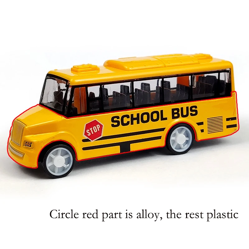 1Pc Toys Bus Cool School Bus Toy Simulate Exquisite Interesting Body For Yellow Blue Green Red Bus With Children Educational Toy