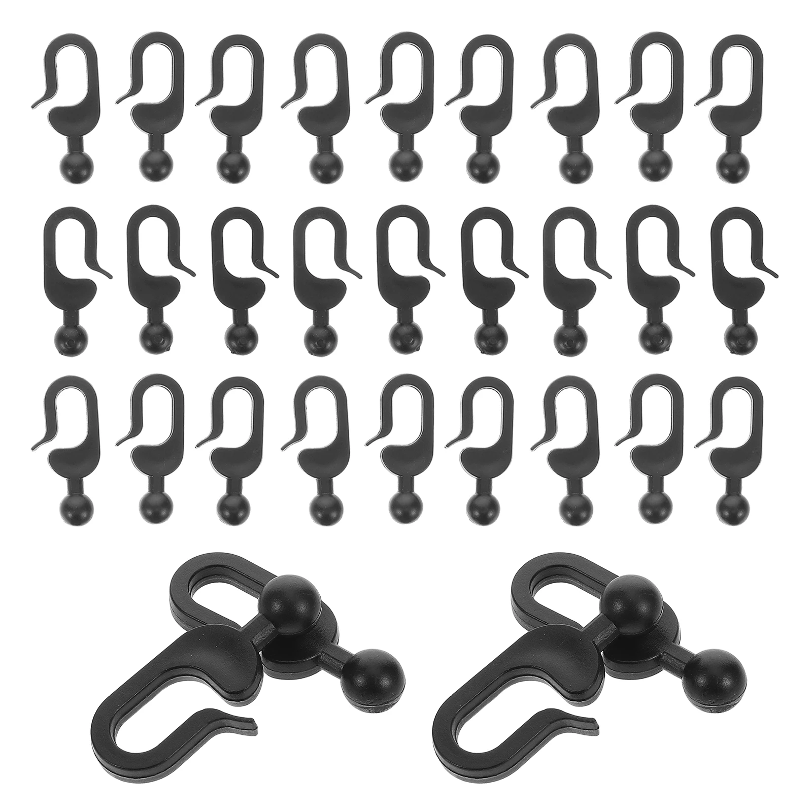 50pcs 재사용 가능한 그늘 고정 클램프 강력한 부하 용량 차양 네트 용 소형 스냅 클립 다목적 야외 커튼 방풍