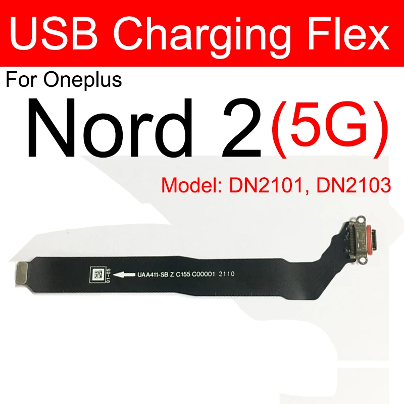 Câble de chargeur USB 5G pour Oneplus 1 + Nord Nord2 Nord CE, connecteur de Port USB, pièces de ruban flexible