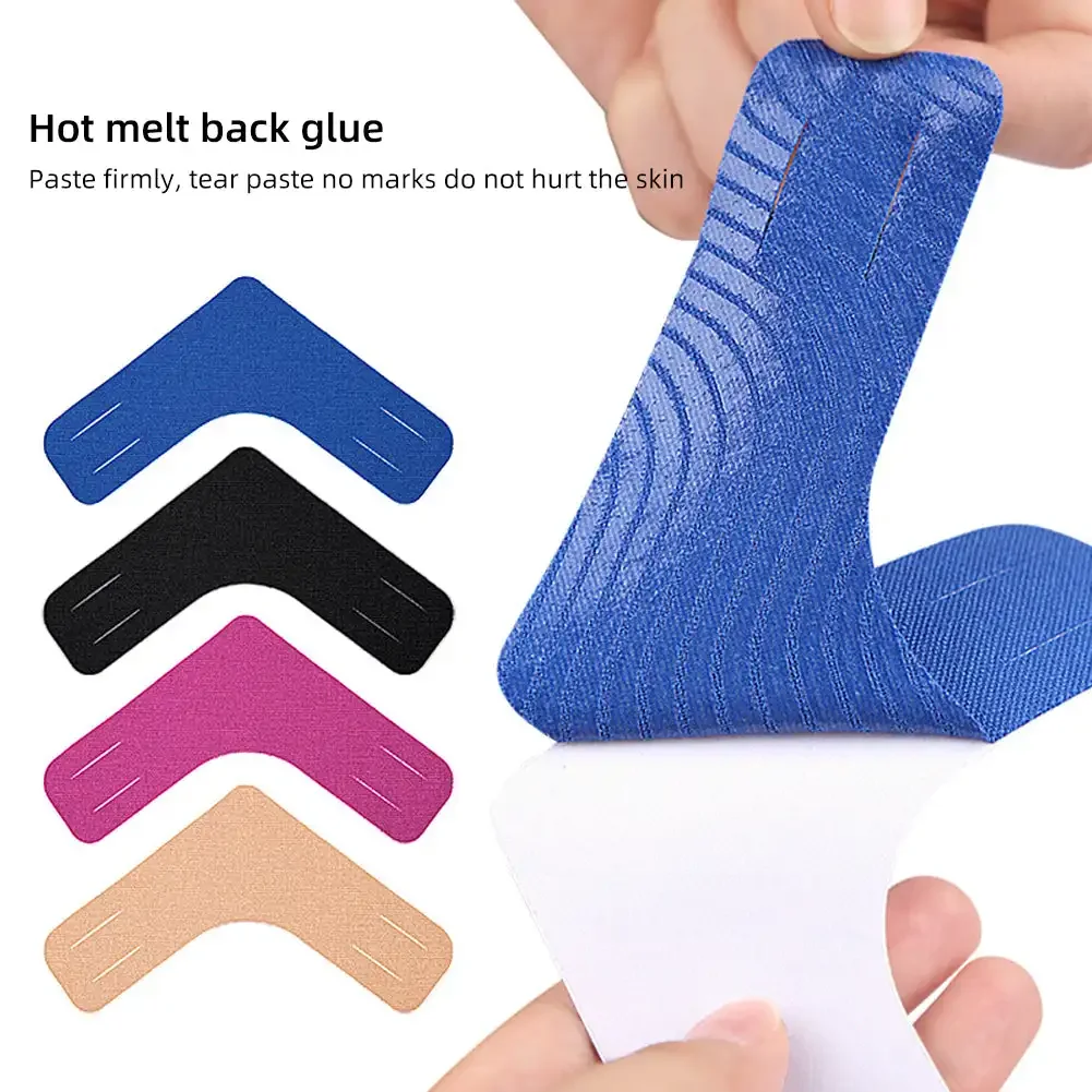 5pcs V Shaped Kinesiology Tape Elastic Athletic Tape Supports & Protects Muscles,Knees,Shoulders & Plantar Fasciitis for Sports