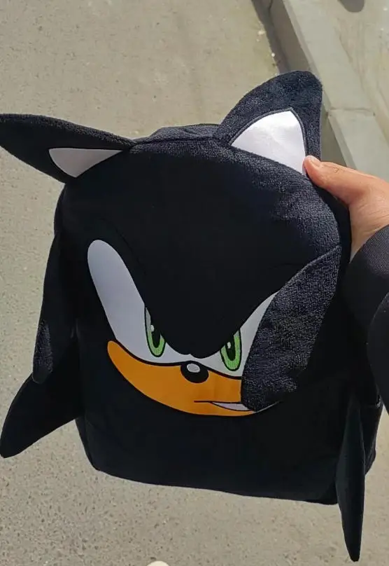 Mochila de Peluche de Sonic, el Erizo Amarillo, Azul y Negro, Mochilas de Shadow the Hedgehog, Sonic, Tails y Amy para Parejas, Adultos y Niños, Regalos