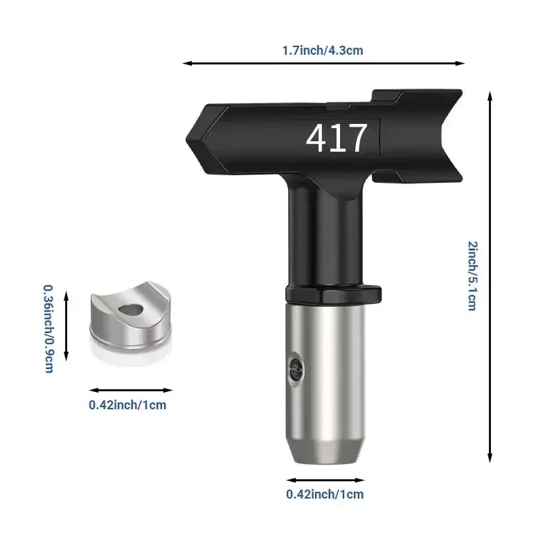 Suntool 1 Uds puntas de pulverización punta Reversible boquillas de pulverización sin aire negro para pulverizador de pintura sin aire 311/