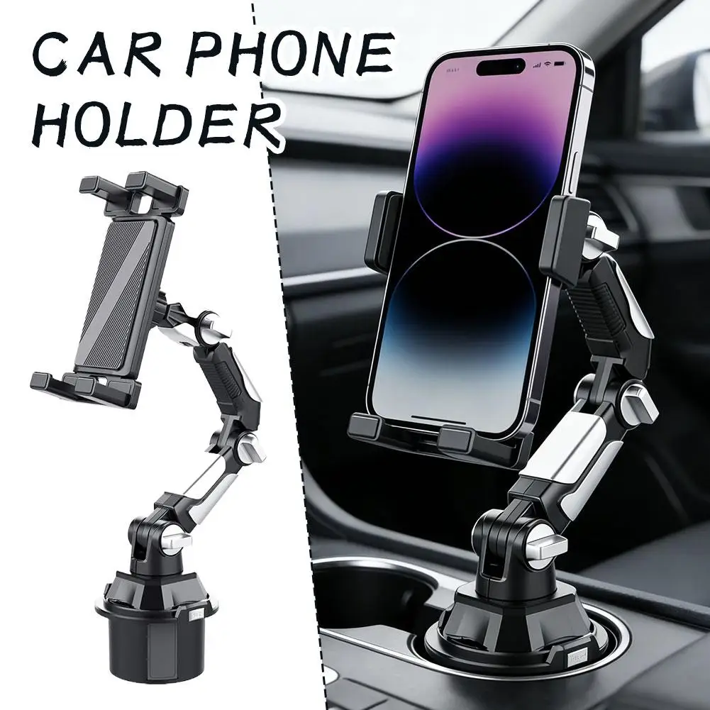 Universal Car Cup Holder Phone Mount 360° Rotatable Car Cup Holder Phone Mount For IPhone, IPad Pro Air Mini,Samsung, Xiaomi