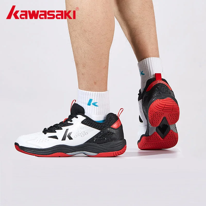 Kawasaki Brand New Badminton Shoes Mens Tennis Anti-twish Design Breathable Sport Shoes Male Sneakers A3307