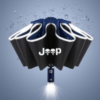 Automatic Led Light Reverse Windproof Umbrella For Jeep Grand Cherokee WK2 KL Wrangler JK Renegade Commander Compass 2022