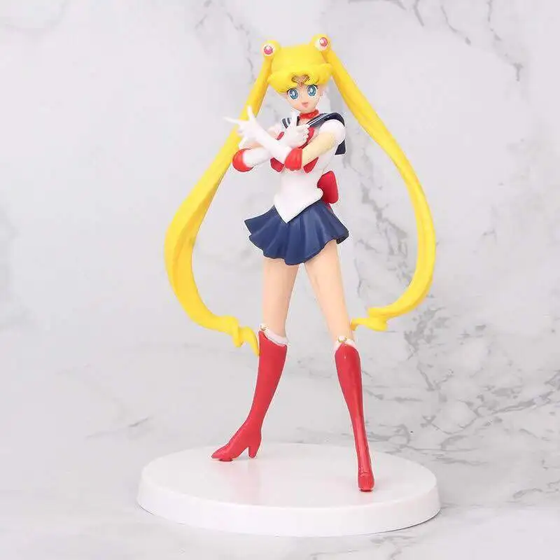 18cm Anime Game Sailor Moon Tsukino Usagi PVC Figure Doll Collectible Model Figurine Toys Gift