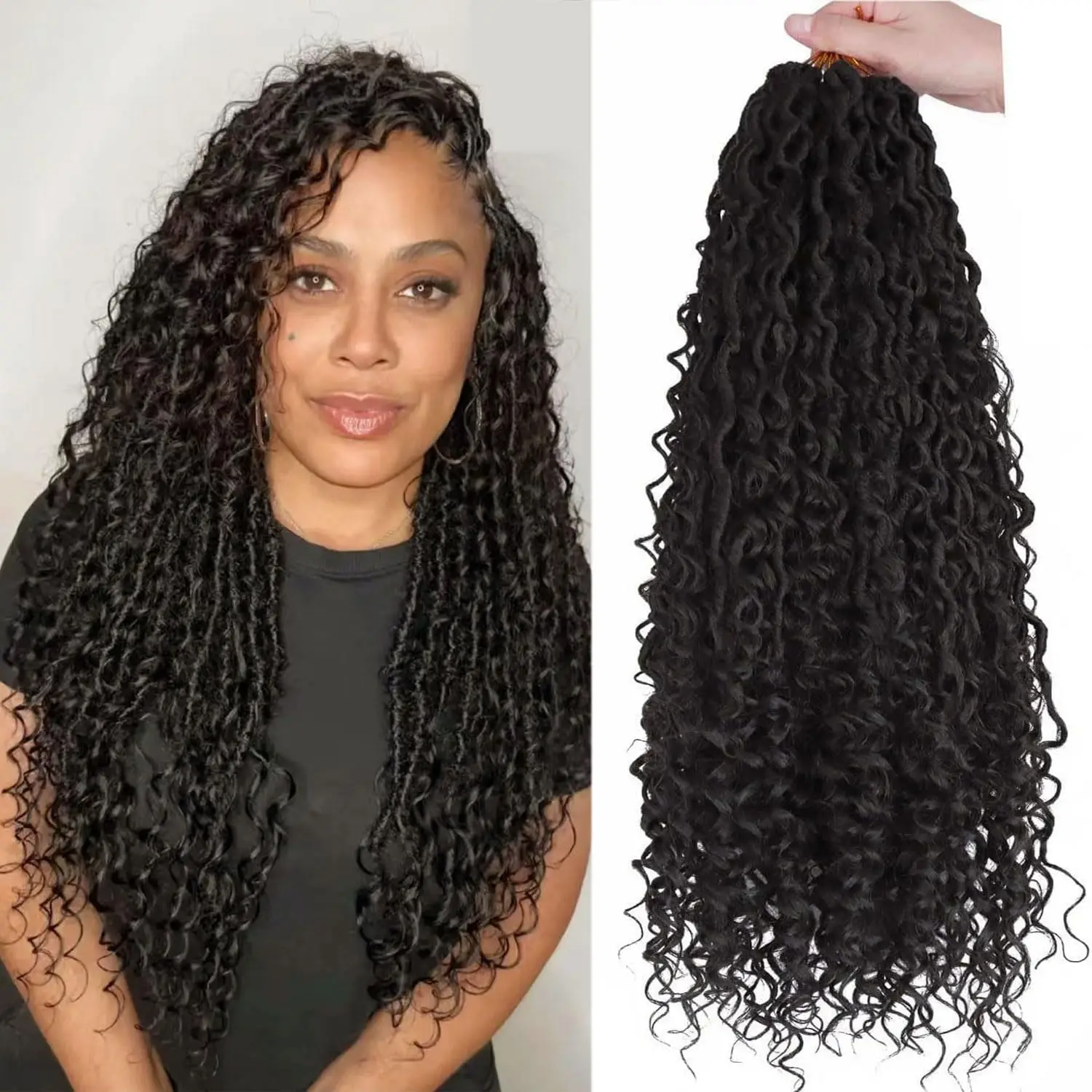 

Предварительно закрученные перья Yanky Twist, вязанные крючком человеческие волосы для чернокожих женщин, предварительно разделенные бирманские вьющиеся волосы без узлов для плетения