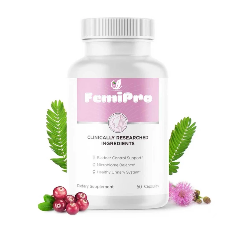 

Bladder control supplement, a mixture of natural herbs and probiotics, supports urinary tract health and microbial balance