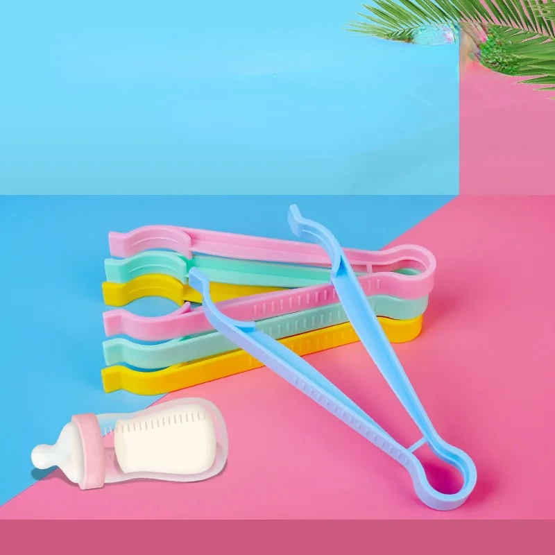 Anti-slip Sterilized Forceps Resistant Sterilising Plastic Tongs for Baby Bottles Tweezers Milk Bottle Clamp Skid Bottle Clips