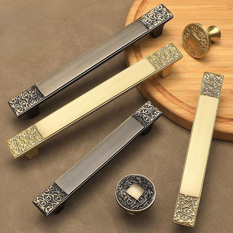 

New Chinese brass cabinet door handle auspicious cloud pattern shoe cabinet cabinet wardrobe handle