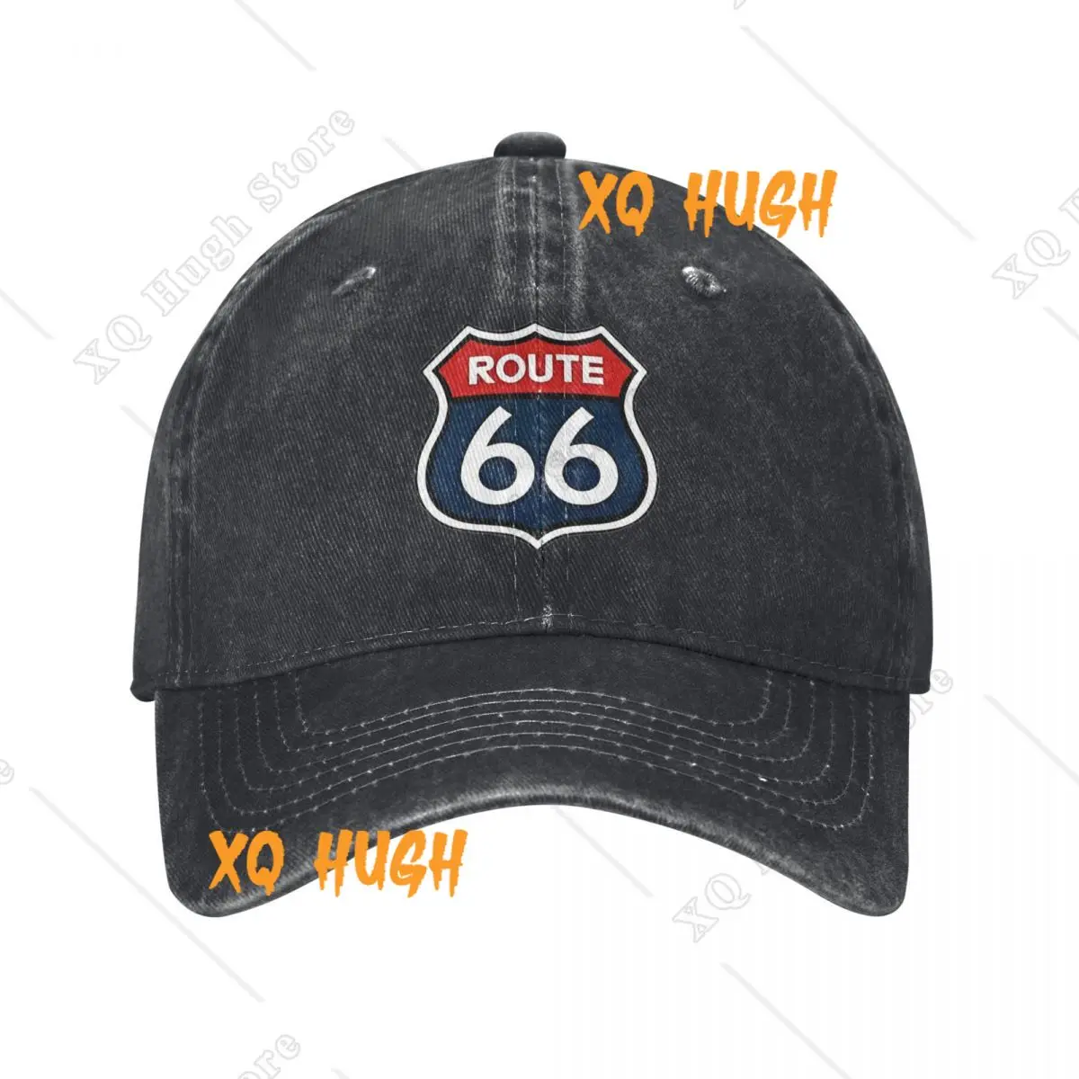 Route 66 Logo Men Women Baseball Caps Motorcycle Mother Road Distressed Cotton Hats Cap Casual Outdoor Activities Gift Snapback