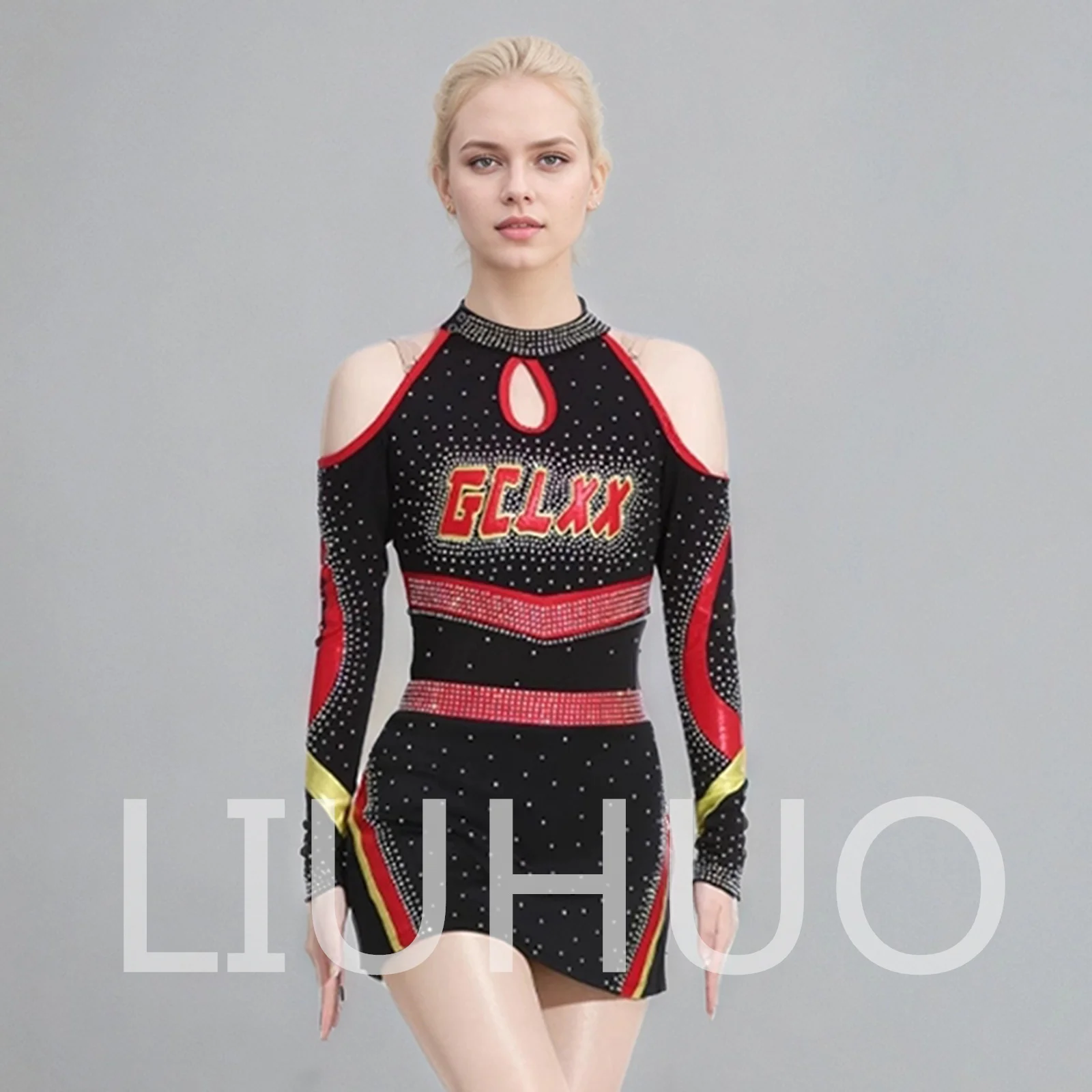 

LIUHUO Competitive Cheerleading Performance For Children Adult Cheerleading Costume for Stage Performance