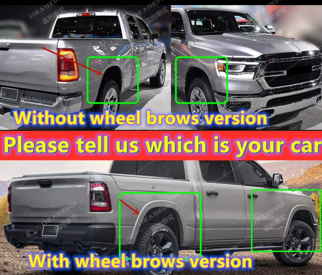 4Pcs Splash Guards Mud Flaps For Dodge 2019-2022 Ram 1500 W/ Fender Flares