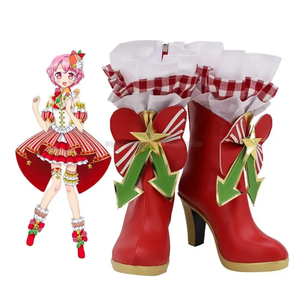 

Reona Red Boots Cosplay Pripara Reona West Cosplay Boots High Heel Red Shoes Custom Made
