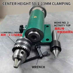 Micro lathe MT2 Tailstock Woodworking Telescopic Rotary Timble Bead Machine Moving Center Rotary Tailstock