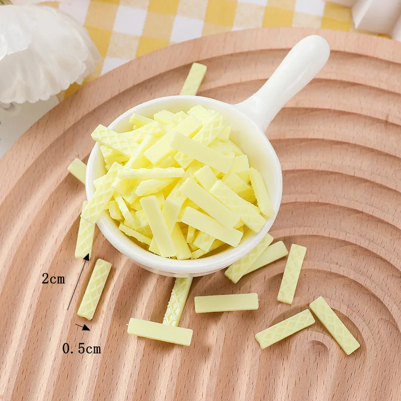 Fake Mini Wafer Chocolate Biscuit, Simulation Food, Photography Props, Home DIY Craft Decoration, 100Pcs Lot