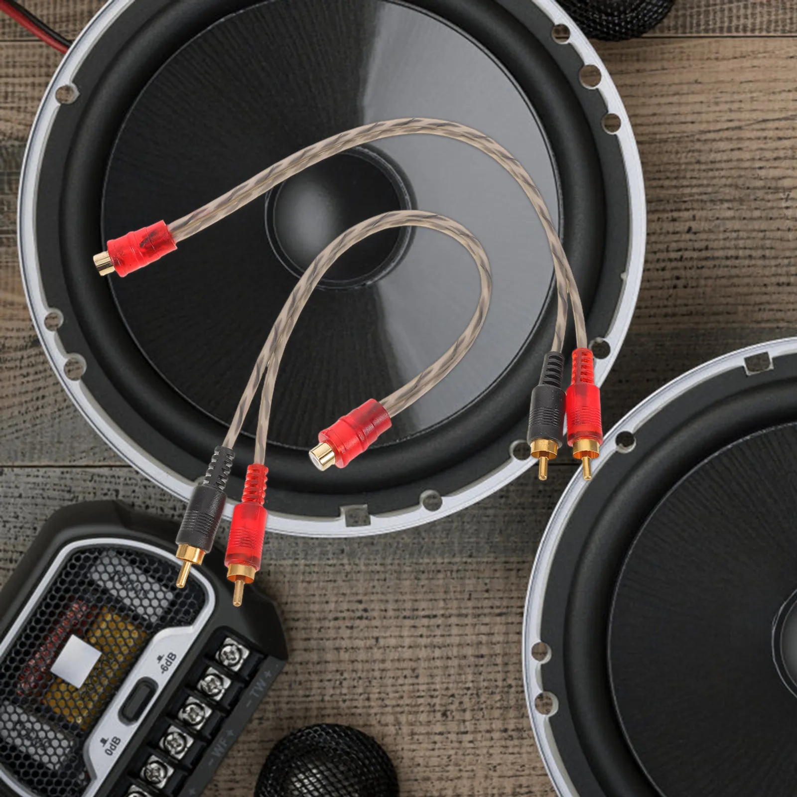 

Комплект из 5 RCA-кабелей-разветвителей для автомобильной аудиосистемы: высококачественная передача сигнала, двойной штекер-гнездо, адаптер для стереодинамиков