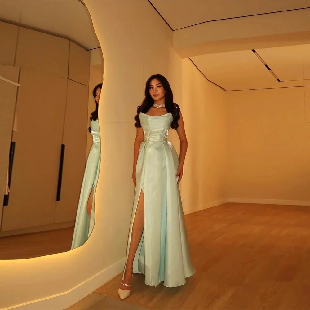 

Slit Formal Sheer Long Bespoke Occasion Gown Evening Dresses Prom Pastrol Unisex Jersey Retro Dubai Saudi Arabic Customized