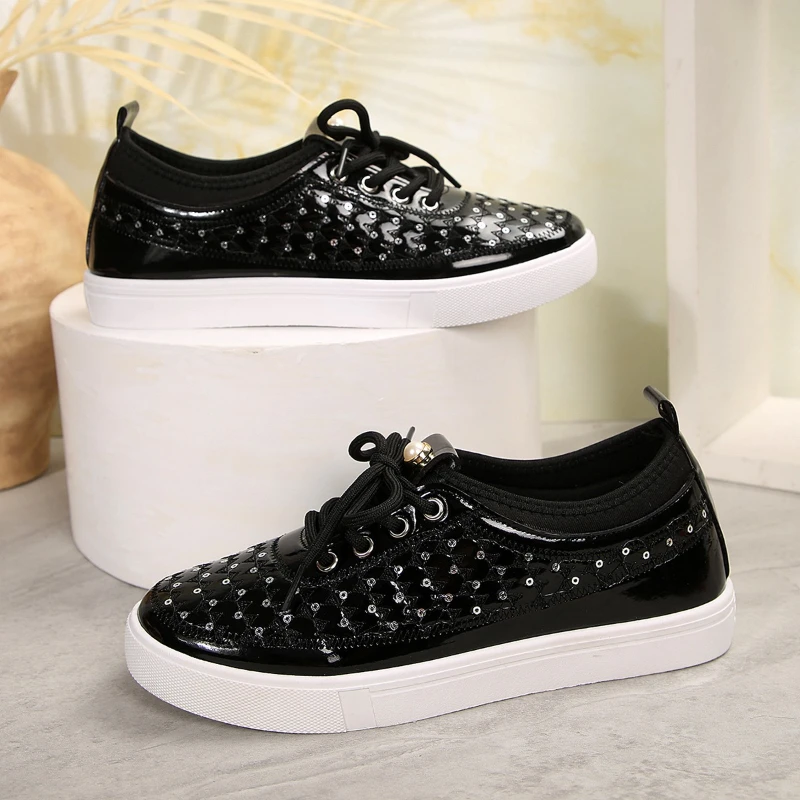 

Модные блестящие женские кроссовки, уличная дышащая повседневная обувь, спортивная прогулочная обувь больших размеров, удобные кроссовки для фитнеса и бега