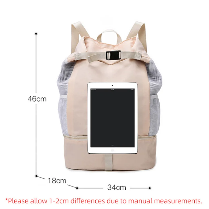 Fitness Backpack Yoga Bag Swimming Pack Wet Dry Separation Shoulder Bags Lightweight Sports Bagpack Short Trip Travel Daypack