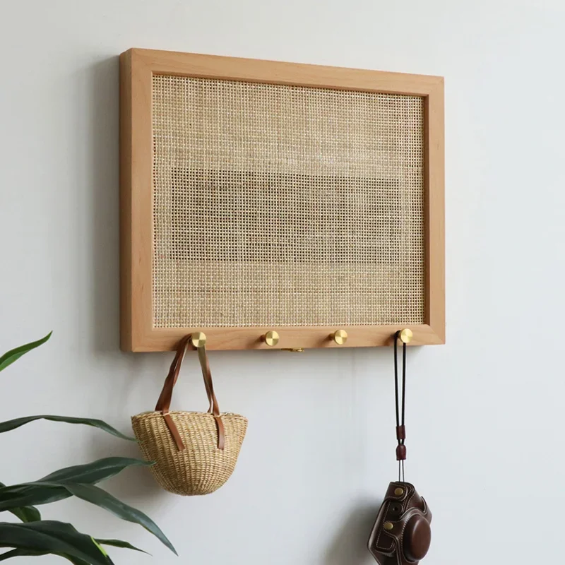 Decorative Rattan Woven Electricity Meter Box, Decorative Painting Pictures Room Wall Hanging, Clothes Hook, Log Electric Lock B