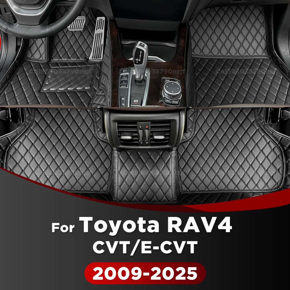 

For Toyota RAV4 Fuel(CVT)/Hybrid(E-CVT) 2009-2025 Custom Car Floor Mat Automobile Carpet Cover Interior Accessories Protective