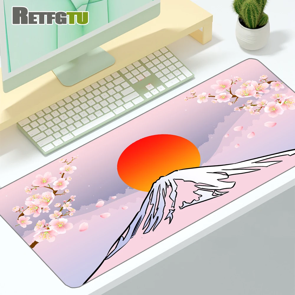 

Janpan Fuji Mountain Pad Large Gaming Mouse Pad Floral Mousepad Gamer Rubber Keyboard Mats Desk Pad Mat Table Mausepad Carpet